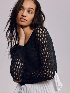 Anthropologie Maeve Layered Pleated Sweater |
